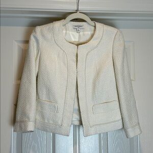 Banana Republic Textured Cream Blazer